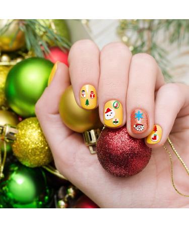 Christmas Glitter Nail Sequins - 4 Boxes of 3D Santa Snowflake & Elk Decals for DIY Craft & Acrylic Nail Decorations - Buy Online on GoSupps.com