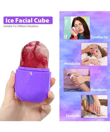 Silicone Ice Roller for Face - Skin Care Facial Tool for Icing & Cooling - Purple - Buy Online on GoSupps.com