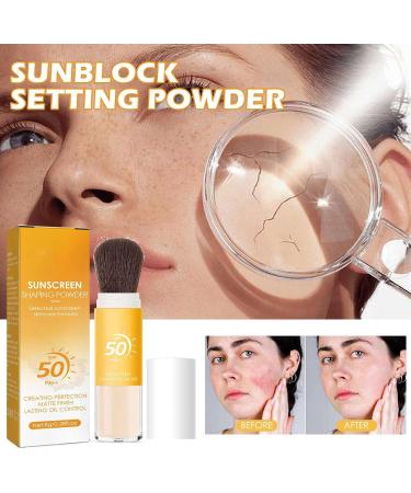BAInuai Mineral fixing powder foundation SPF 50 PA++++ powder makeup with sun protection oil control natural matte finish mineral sunscreen set of 2 - Buy Online on GoSupps.com