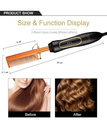 Portable Travel Anti-Scald Beard Straightener & Electric Hot Comb - Perfect Hair Straightening Tool for International Shipping - Buy Online on GoSupps.com