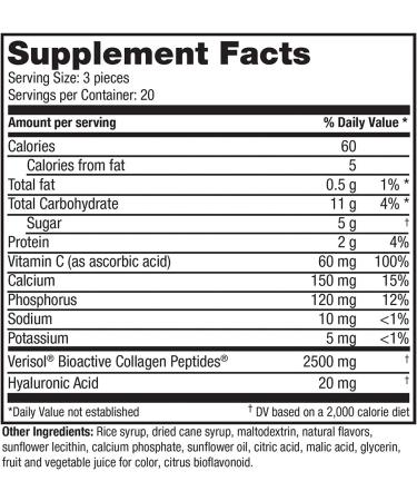 ReserveAge Nutrition Collagen Replenish â€“ Mixed Fruit Flavor Soft Chews (60 Count) for Healthy Skin & Joints - Buy Online on GoSupps.com