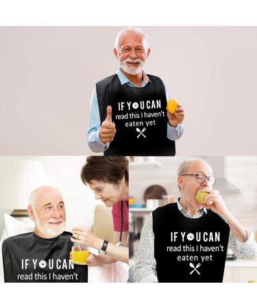 Waterproof Adult Bib for Elderly Men/Women - Reusable Dining Clothing Protector Apron - Black - Buy Online on GoSupps.com