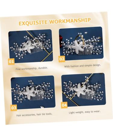 Angoily Starfish Hair Comb Hair Comb Pearl Ornaments Decorative Hair Combs Rhinestone Jewelry Tiara Wedding Hair Accessories for Brides Korean Hair up Pearl (plastic) Banquet - Buy Online on GoSupps.com