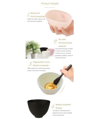 Elitzia ETBWP001 Silicone Color Mask Bowl - Cosmetic Salon Tool | 4 Size Options (10.5x7.5) - White Color - Buy Online on GoSupps.com