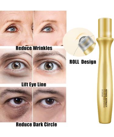 Retinol Eye Cream Roller Eye serum Eye cream for Dark Circles & Puffy Eyes Eye Serum Anti Aging Nourishing Upcircle & Under Eye Area Eye Bag Removal Firming Eye Cream Reduce Wrinkles & Eye Lift - Buy Online on GoSupps.com