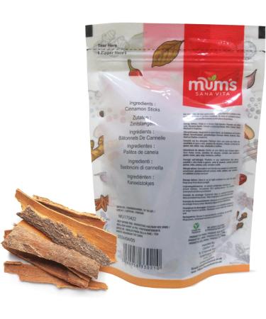 Mum's Premium Cinnamon Sticks - 50g | Cassia Sticks for Cooking and Baking - Buy Online on GoSupps.com