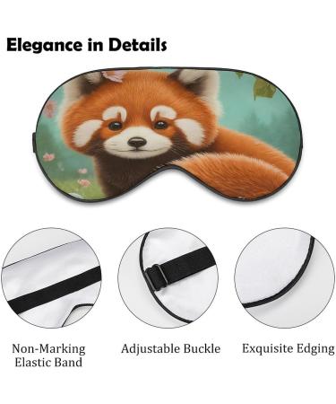 Soft Blackout Eye Mask - Adjustable Red Panda Sleep Mask for Women | Travel Comfort & Easter Gifts - Buy Online on GoSupps.com