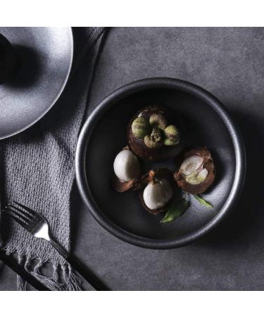 Accessories Kitchen Pantryware Multi Purpose/Salad Serveware Serving Bowls Mixing bowlRetro Soup Ramen Noodle Bowl Fruit Salad Bowl Creative Ceramic Tableware Mixing Bowl Serving Bowl 7.3 Inch Black - Buy Online on GoSupps.com