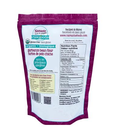 Namaste Foods Organic Garbanzo Bean Flour - Gluten Free - 16 oz - Buy Online on GoSupps.com