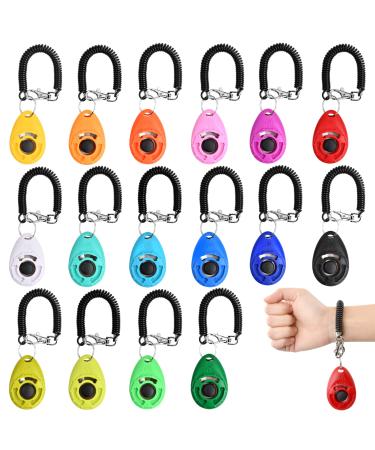 Dogs Clicker PET Training Profi Clicker dog training clicker with hand loop pet training clicker dog clicker set with a big button for dog cats horses 16 pieces - Buy Online on GoSupps.com