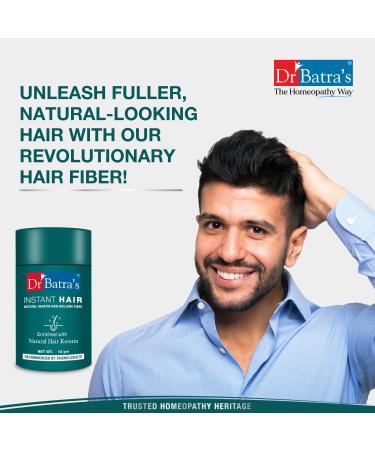 Dr. Batra's Instant Hair Keratin Fibres - Dark Brown 12g | Natural Hair Building Solution for Instant Volume | International Shipping Available - Buy Online on GoSupps.com