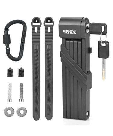 Folding palace folding lock with bracket including 2 keys & 1 key ring bicycle lock made of hardened steel with 6 joints High safety Bicycle folding lock for bicycle/MTB black - Buy Online on GoSupps.com