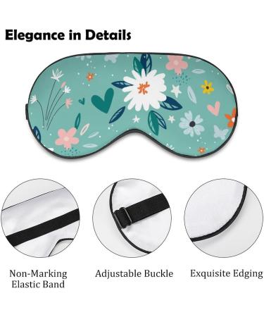 LynaRei Cute Colorful Flower Sleep Mask - Adjustable Super-Smooth Eye Mask for Men & Women - Travel and Nap Style-5 - Buy Online on GoSupps.com