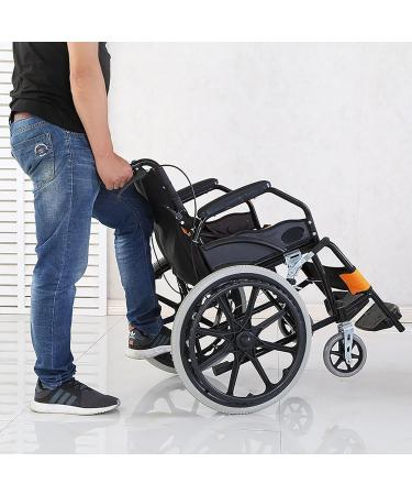 Wheelchair Lightweight Folding Travel Wheelchair Multifunctional Self-propelled Wheelchair Suitable for Adults and The Elderly (Orange) - Buy Online on GoSupps.com