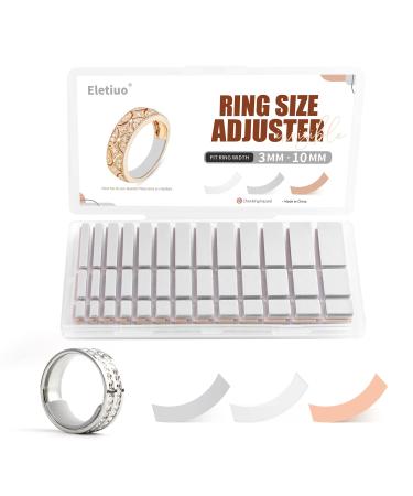 ELETIUO Ring Size Adjuster for Loose Rings - 60Pack, 2 Styles, Ring Guard,  Ring Sizer, 10 Sizes Fit for Man and Woman Ring