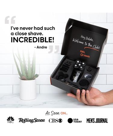 GROOMIE No Hair Don't Care Bundle - BaldiePro Electric Head Shavers + Natural Pre-Shave Oil & Aftershave Serum for Men's Head Shaver Kit - Buy Online on GoSupps.com