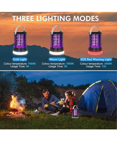 EuQQZZU Insect Sheds - 5W Mosquito Lamp for Camping - USB Rechargeable 3 Mode LED IP66 Waterproof Fly Trap for Indoor & Outdoor Use - Buy Online on GoSupps.com