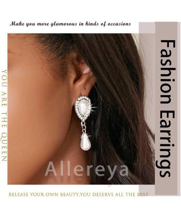 Vintage Crystal Pearl Drop Earrings | Bow Dangle & Tassel Jewelry for Women - Buy Online on GoSupps.com
