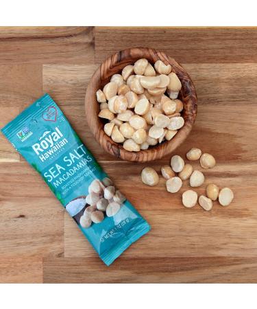 Royal Hawaiian Sea Salt Macadamia Nuts 1 Oz Snack Pouch (12 Pack) | Dry Roasted | Premium Quality | Healthy Snacking Option - Buy Online on GoSupps.com
