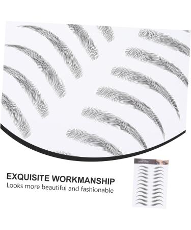 FRCOLOR 12 Sheets Waterproof Eyebrow Stickers Black Makeup Black Eyebrow Tattoos Hair-like Eyebrows Stickers - Buy Online on GoSupps.com