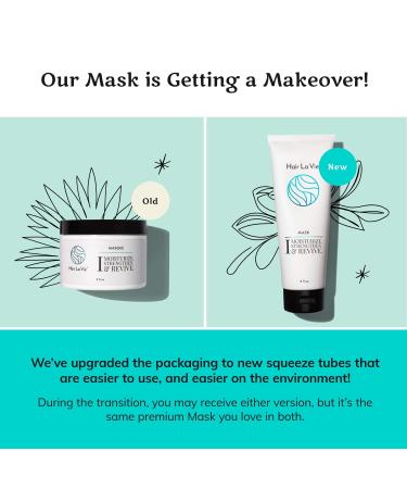 Hair La Vie Hair Mask & Deep Conditioner with Coconut Oil, Argan Oil & Keratin - Ideal for Curly, Straight, Dry, or Heat Damaged Hair - Buy Online on GoSupps.com