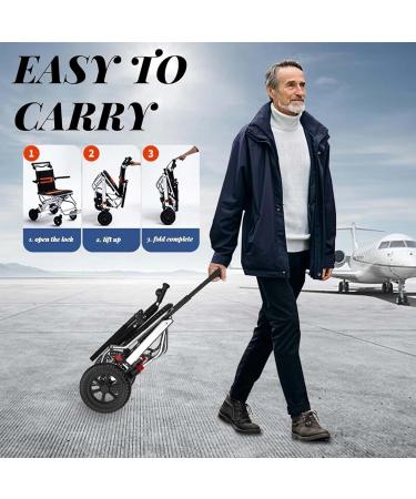 Ultra-Light Transport Wheelchair Travel Wheelchair with Pull Rod Aluminum Wheelchairs for Elderly People Sturdy and Stable for Travel Outdoor Home - Buy Online on GoSupps.com