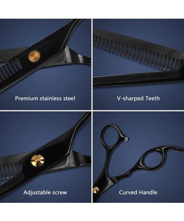 DigHealth Hair Cutting Scissors Set - 12 Pcs Professional Hairdressing Shears Kit with Thinning/Texturing Scissors, Cape, Comb, and Clips - Barber Haircut Scissor Kit for Men Women Kids - Buy Online on GoSupps.com
