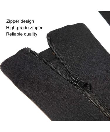 Compression Zipper Socks for Varicose Veins & Edema Relief - Sports Calf & Knee Support (XXL-Black) - Buy Online on GoSupps.com