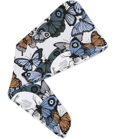 Skull Butterfly Microfiber Hair Towel Wrap for Women - Super Absorbent Hair Turban 10" x 26 - Buy Online on GoSupps.com