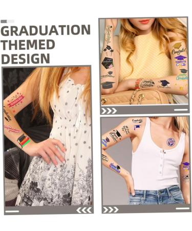 6 Sheets Graduation Season Stickers Graduation Stickers Graduation Body Decorative Stickers Graduation Sticker Arm Stickers Gradient Envelope Emulsion - Buy Online on GoSupps.com