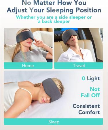 SKG Restore Sleep Mask - 100% Blackout Eye Cover for Men & Women | Essential Travel Accessory | Large Size for Optimal Comfort | Ideal for Sleep Travel Work Shifts & Gifts - Buy Online on GoSupps.com