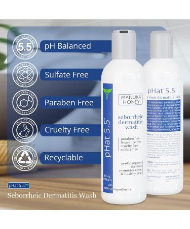 Manuka Honey Gentle Face Wash for Seborrheic & Atopic Dermatitis - Organic & Hypoallergenic Cleanser for Acne Prone Skin - Paraben & Sulfate Free (8 oz) - Buy Online on GoSupps.com