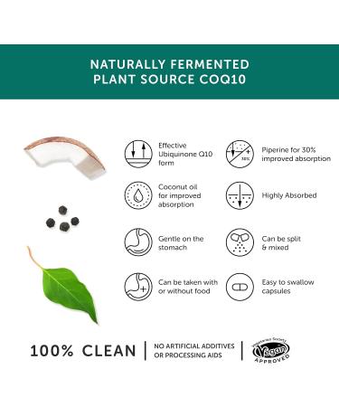 Coenzyme Q10 95% Piperine Vegecaps | Vegan Friendly & UK Made | Naturally Fermented Ubiquinone | Together Health - Buy Online on GoSupps.com