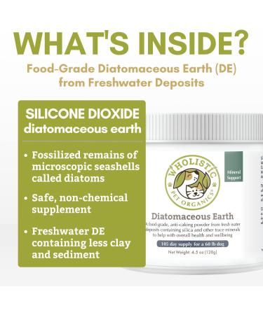 Wholistic Pet Organics Diatomaceous Earth Wormer 4.5 oz - Buy Online on GoSupps.com