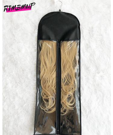 RJMBMUP 1 Pack Extra Long Hair Extension Holder Wig Storage Bag with Hanger Hairpieces Ponytail Bundles Storage Carrier Case for Store Style Hair Travel Hair Extensions Bag Black Color 1 pcs Extra-long Blcak - Buy Online on GoSupps.com