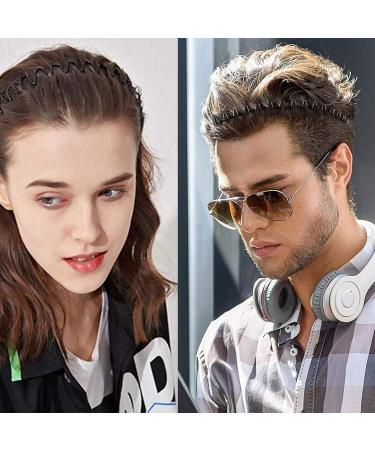 Zhio Wavy Hairband - Multi-Style Metal Hair Hoop Black Non-Slip Unisex Hairband for Yoga & Sports - International Shipping Available - Buy Online on GoSupps.com