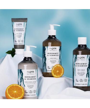 I Love Naturals Bergamot & Seaweed Hand Wash - Hydrating Essential Oil Soap - Plant-Based Skin-Smoothing Cleansers - 16.9 oz International Shipping - Buy Online on GoSupps.com