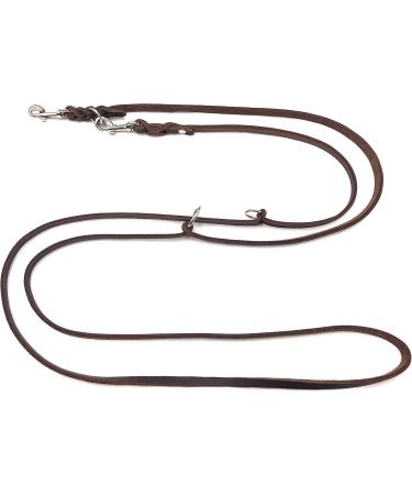 Adjustable Dog Liner for Small & Large Dogs - 5m x 8mm Double Linen in Dark Brown | Premium Quality Pet Leash - Buy Online on GoSupps.com