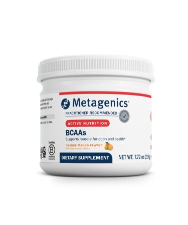 Metagenics BCAAs Powder - Orange Mango Flavor - 2:1:1 Ratio of Leucine Isoleucine & Valine - Supports Muscle Recovery Endurance & Performance* - Non-GMO Gluten-Free Vegetarian - 30 Servings