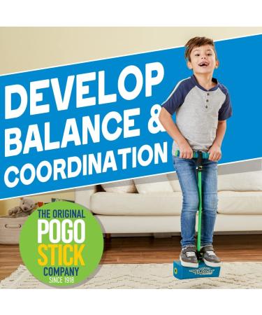 Flybar My First Foam Pogo Jumper for Kids - Safe and Durable Bungee Stick for Ages 3+ - Blue - Supports up to 250lbs - Buy Online on GoSupps.com
