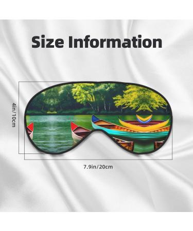 Lake with Boats Canoes Soft Sleep Eye Mask - Breathable Travel Eye Patch for Women | Relax & Unwind - Buy Online on GoSupps.com