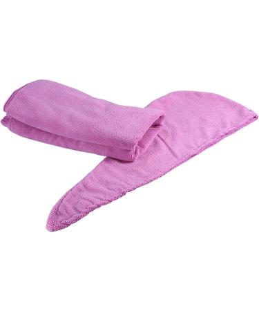 Keenso Women's Bathrobe Set - Comfortable Adjustable Spa Towel & Hair Drying Cap - Purple Wrap for International Shipping - Buy Online on GoSupps.com