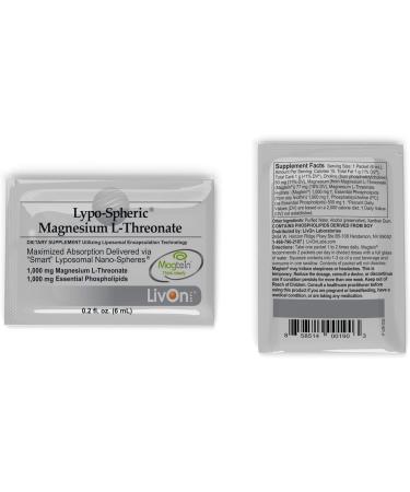 Lypo-Spheric Magnesium L-Threonate 30 Packets | 77mg per Packet | Liposome Encapsulated | Non-GMO - Buy Online on GoSupps.com