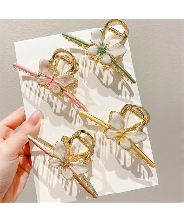 Hair clips Claw Clips 1 Pc Vintage Large Shark Clip Metal Butterfly Hair Claw For Women Gold Hairpin Hair Gripper Ponytail Claw Clip-A(A) - Buy Online on GoSupps.com
