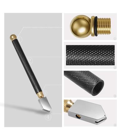 Glass Cutter Tool Set 2mm-20mm Pencil Style Oil Feed Carbide Tip with 2 Bonus Blades and Screwdriver - Buy Online on GoSupps.com