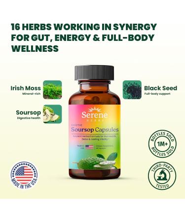 Serene Herbs Cellular Detox Duo Soursop Capsules + 17-1 Capsules - Buy Online on GoSupps.com