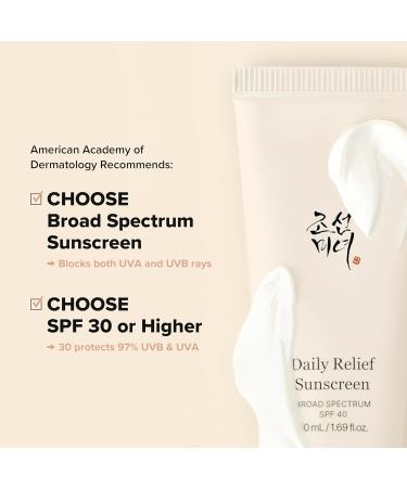 Daily Relief Sunscreen for face SPF 40 - 1.69 Fl Oz. - Buy Online on GoSupps.com