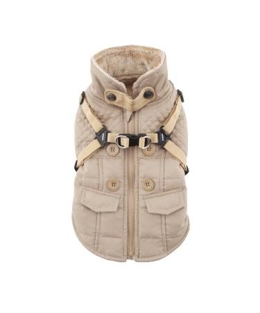Puppia Wilkes Winter Fleece Vest - Beige - S BEIGE _WILKES Small Classic - Buy Online on GoSupps.com