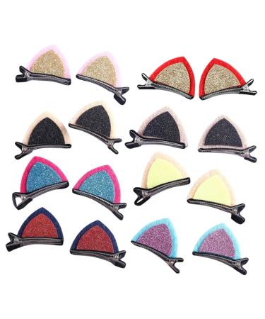 FRCOLOR Girls Hair Accessories cat ears hairpin cat ear hair pin cat ear hair barrettes animal ear hair clips metal toddler cat ears decor sequin trim delicate hair clip cat ear clip girl