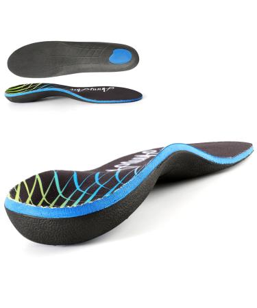 Orthotics for Plantar Fasciitis Insoles for Men Flat Foot High Arch Support Insoles for Women Athletic Cushions Shoe Inserts Pain Relief (Men 7-7.5 | Women 9-9.5  Black) Men 7 - 7.5 | Women 9 - 9.5 Black